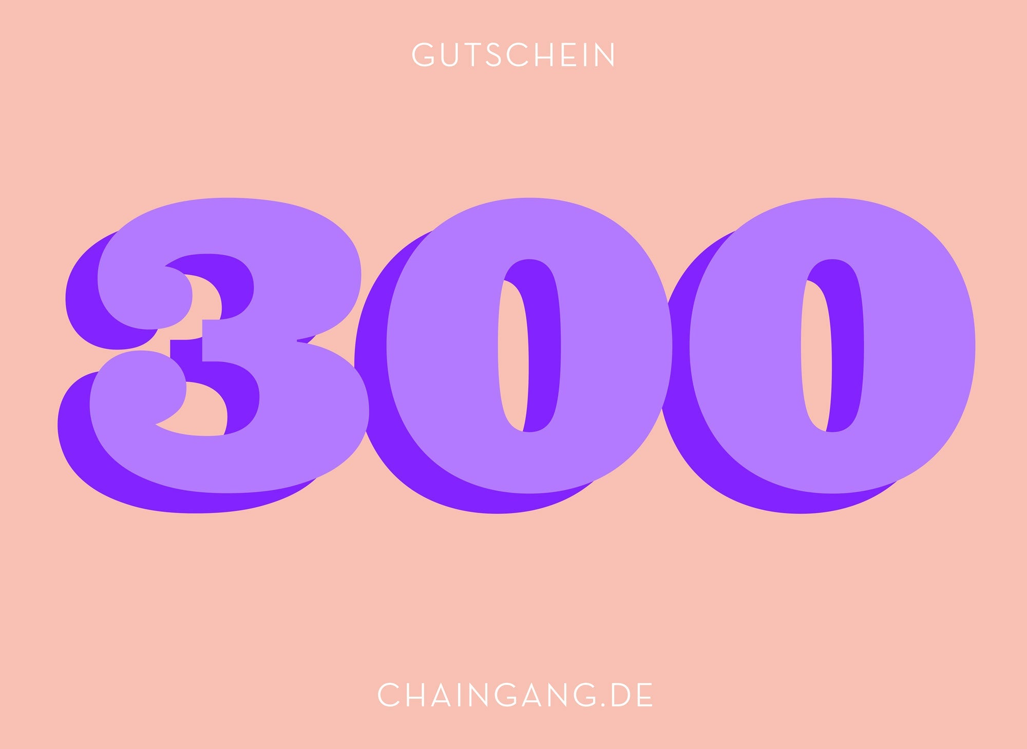 Schmuck Gutschein 300 Euro Chaingang