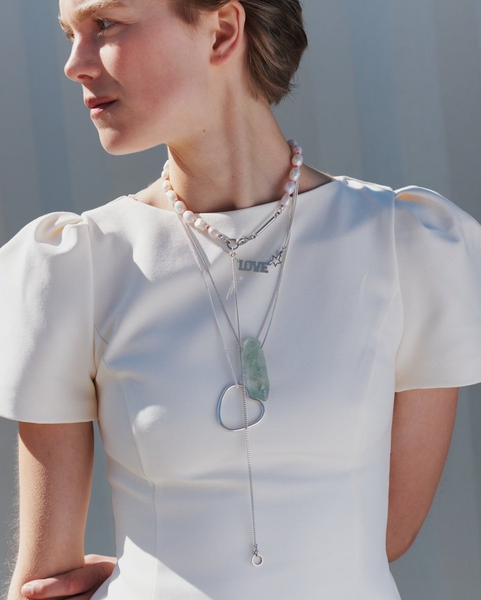 Layering von Chaingang mit dem grünen Amethyst, green Balance
