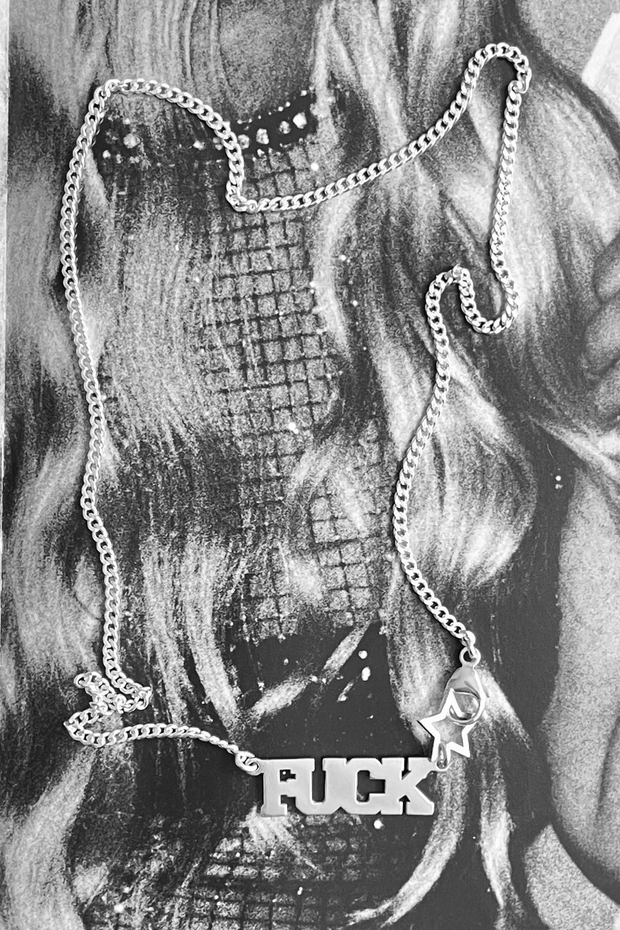 Halskette F*** Fuck Sterling Silber Chaingang