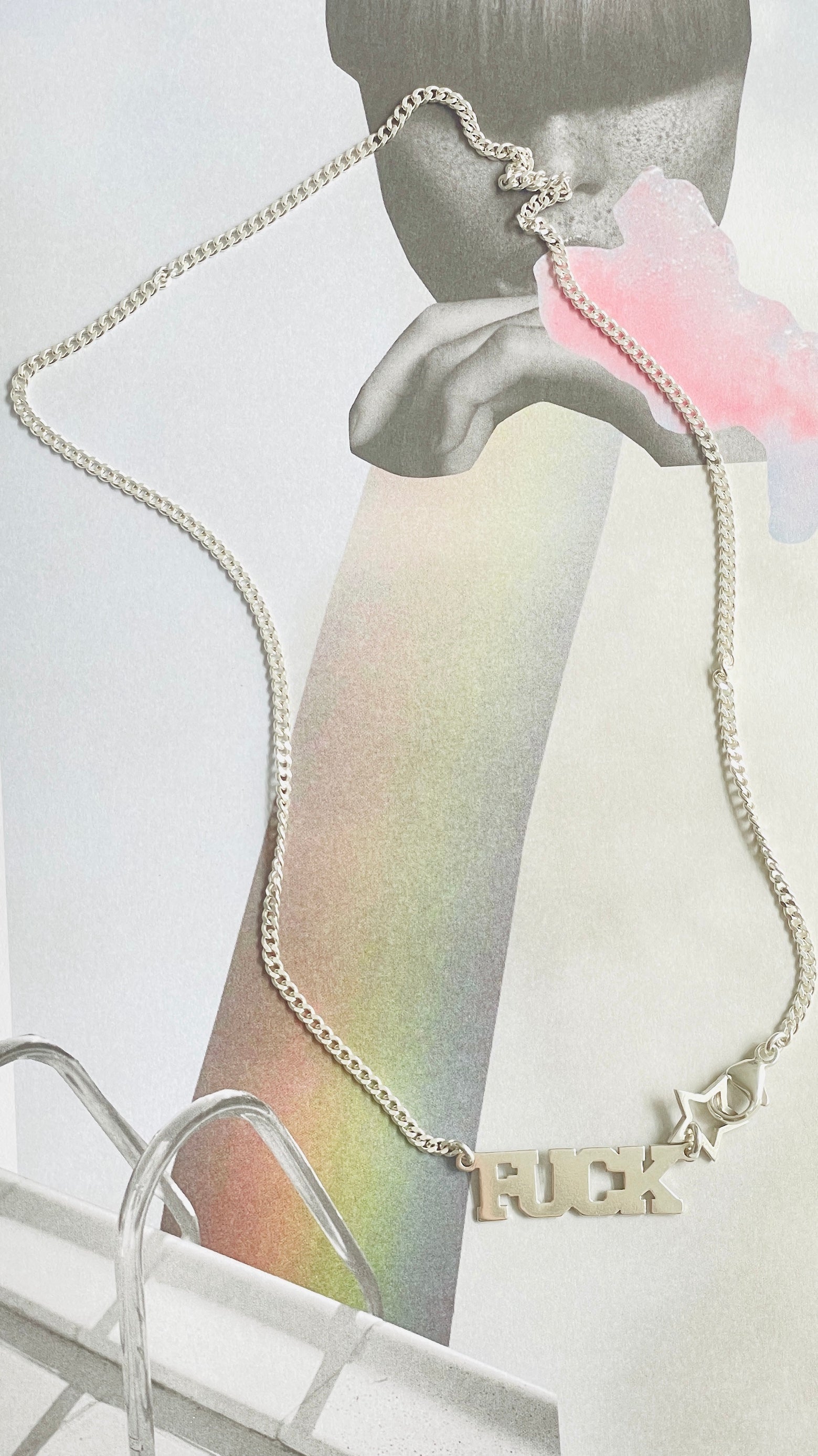 Fuck Halskette Sterling Silber Chaingang