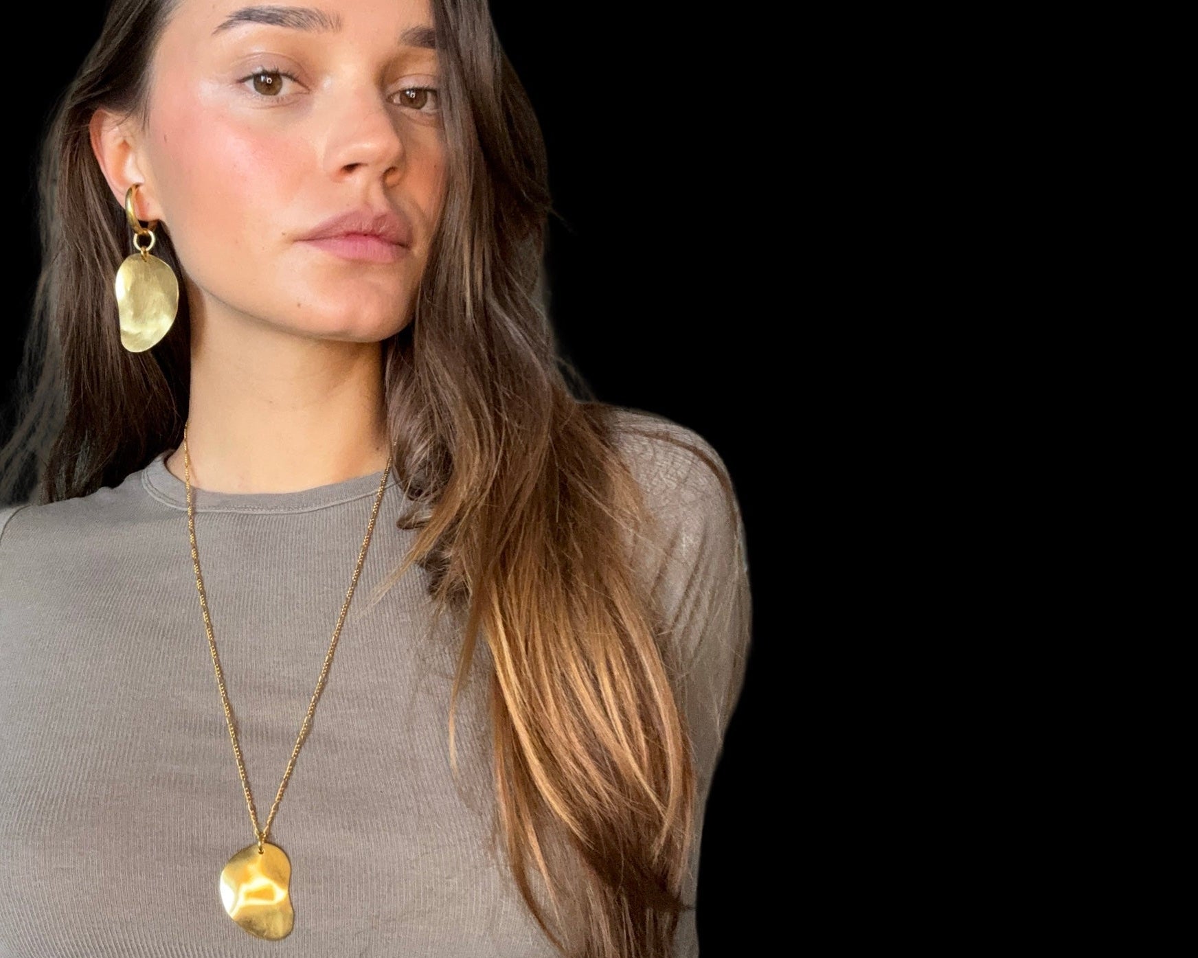 rocky gold halskette stern und freeform anhänger von chaingang