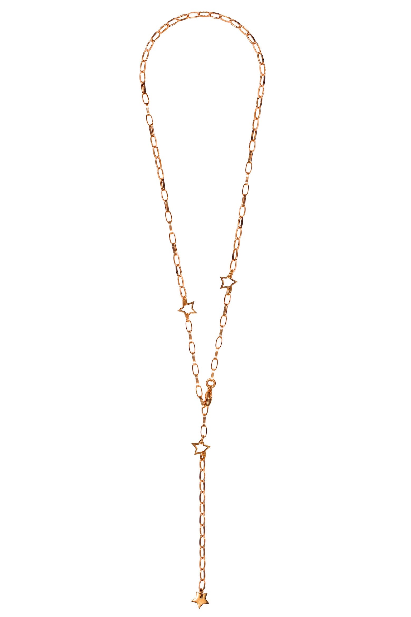 Halskette Gold Stern Lang Chaingang 