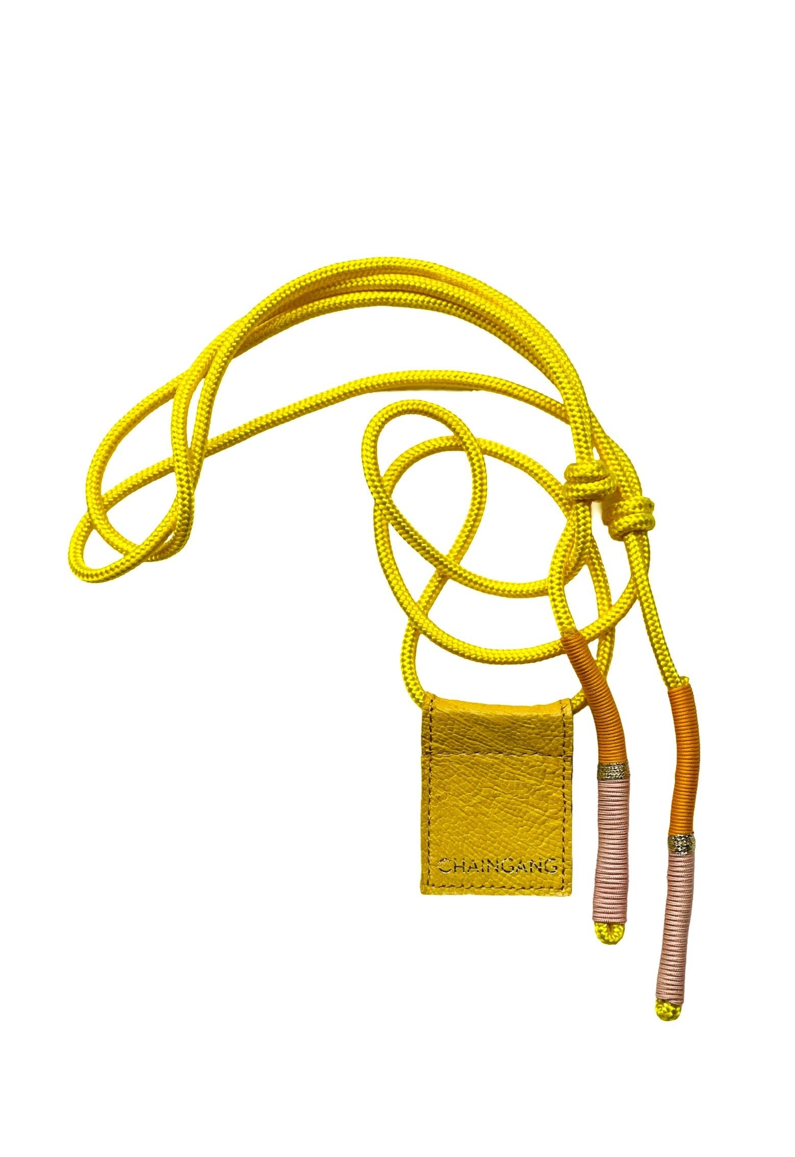 Handykette Gelb Aufkleber Verstellbar Stoff Leder Chaingang