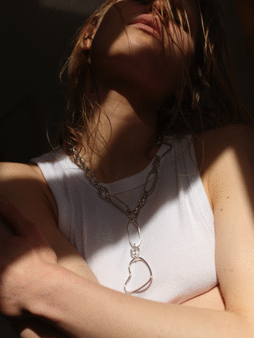 chaingang Gliederkette silber herz