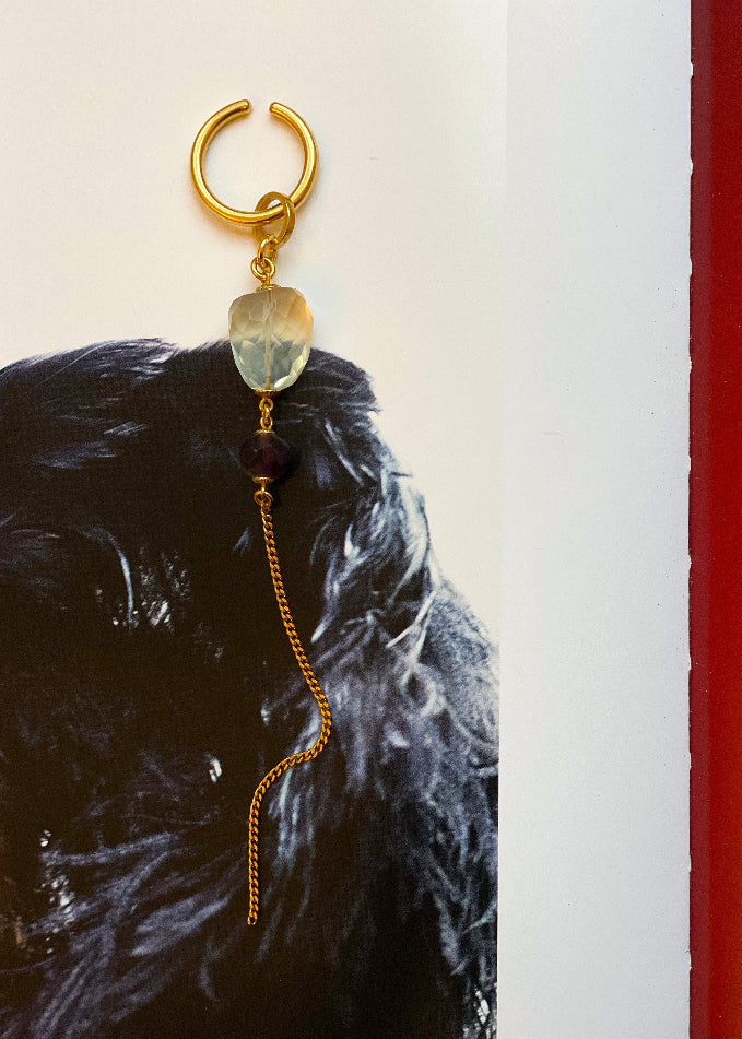 chaingang mono ear cuff chana citrin gold