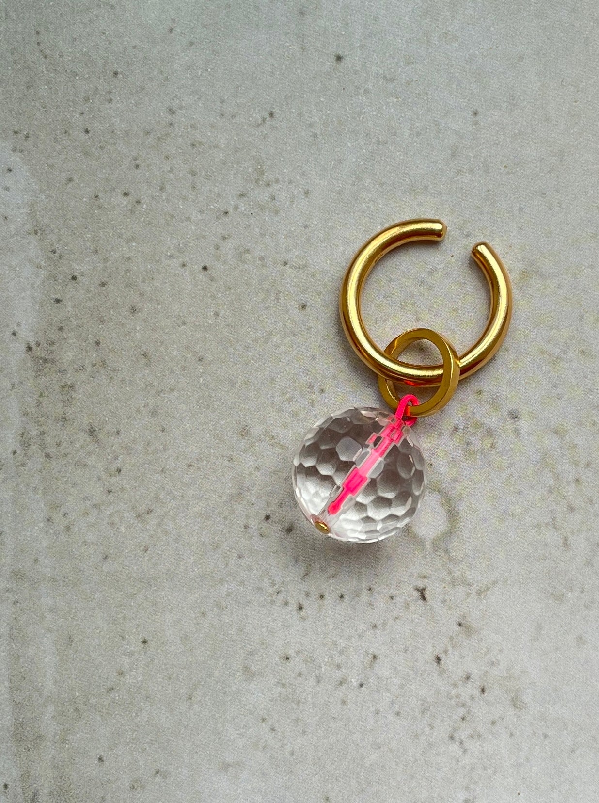 Earcuff Crystal Pink gold