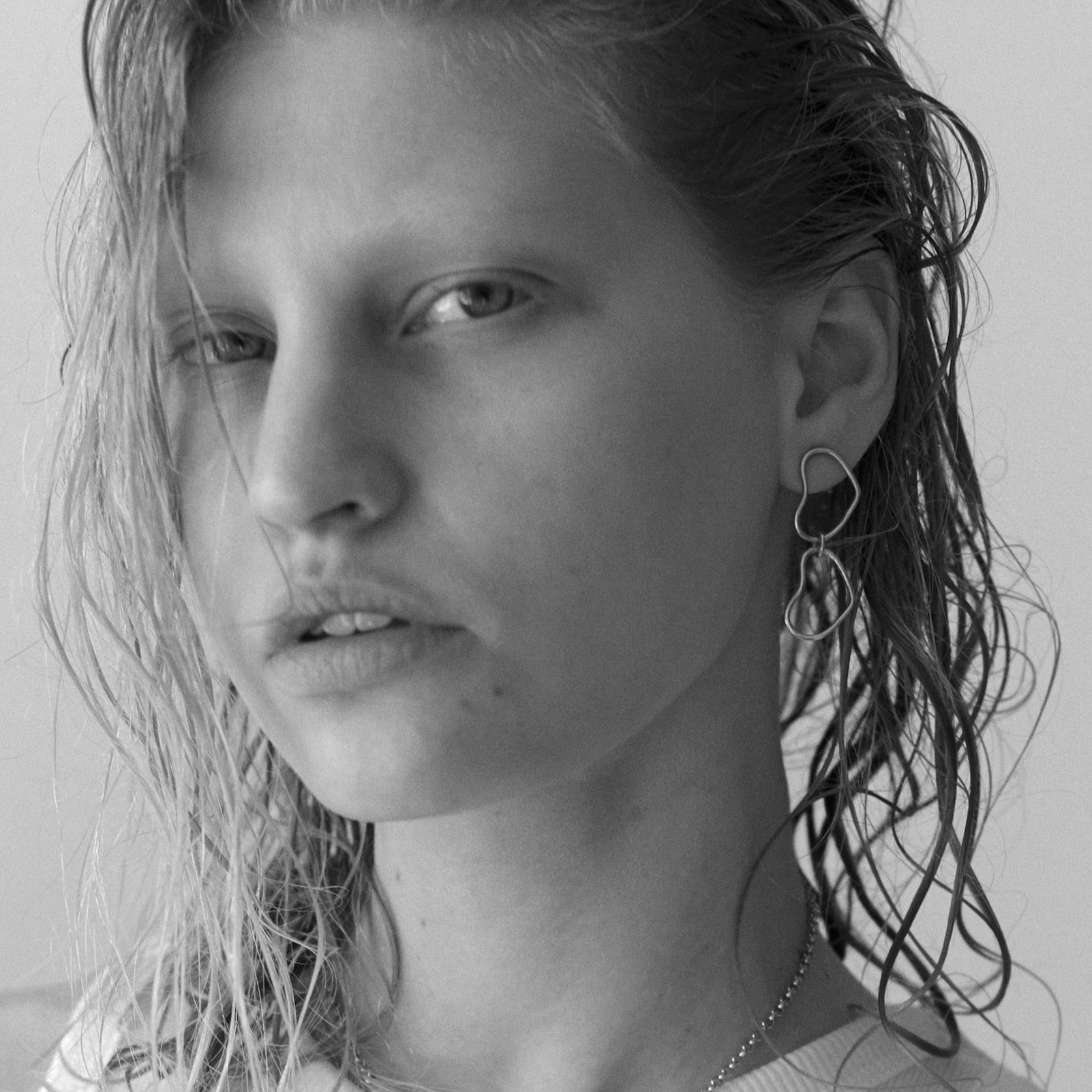 Ohrringe Silber Herz Doppelt Chaingang