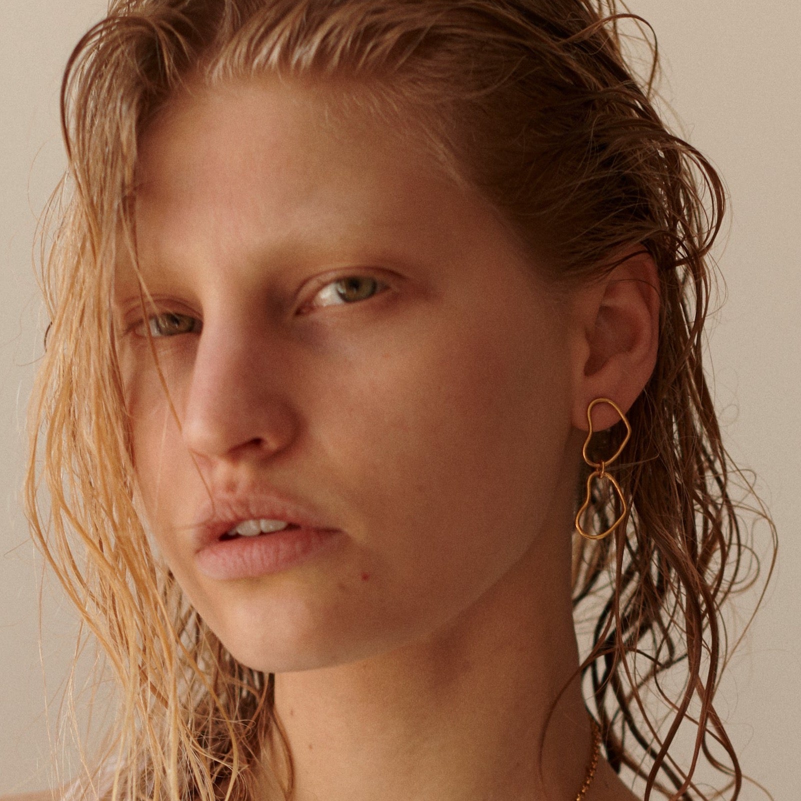 Ohrringe Gold Herz Doppelt Chaingang