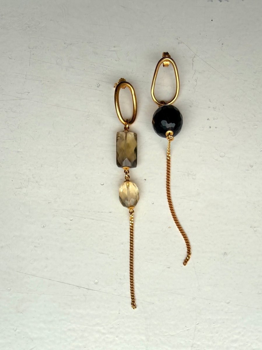 Ohrringe mit Citrin, Topaz und Lemmonquarz von chaingang aus münchen
