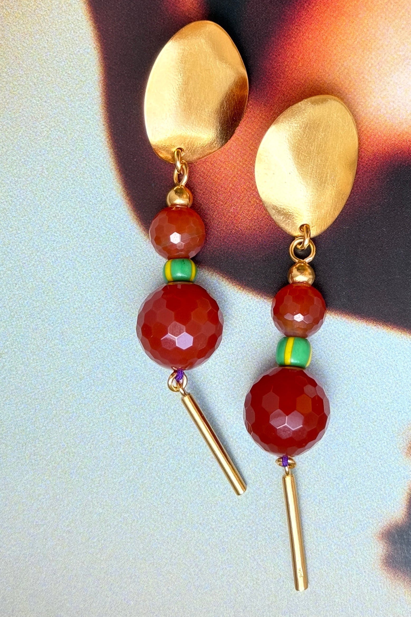 Ohrringe Carneol Edelsteine Chaingang