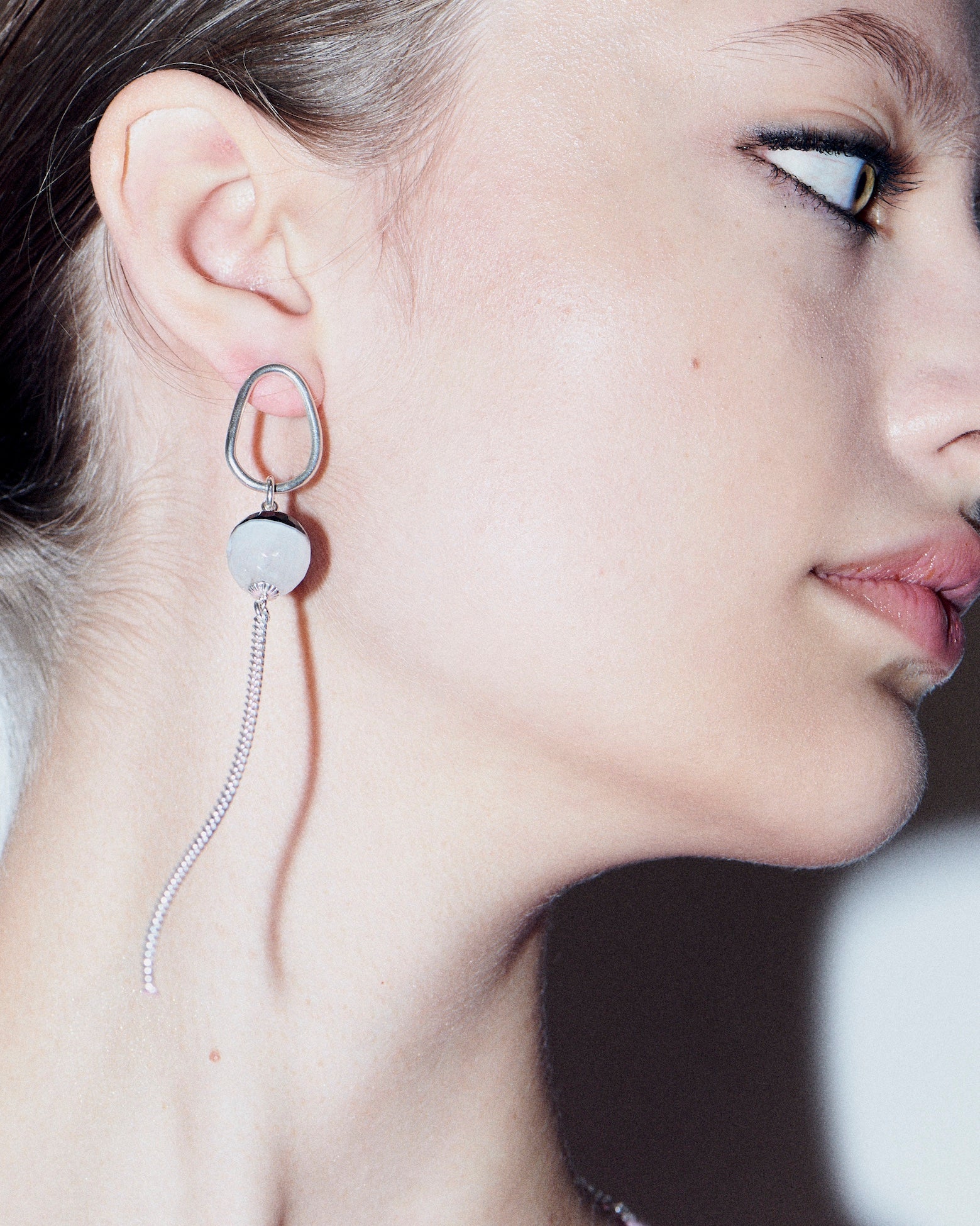 Ohrring-Achat-Silber-Chaingang