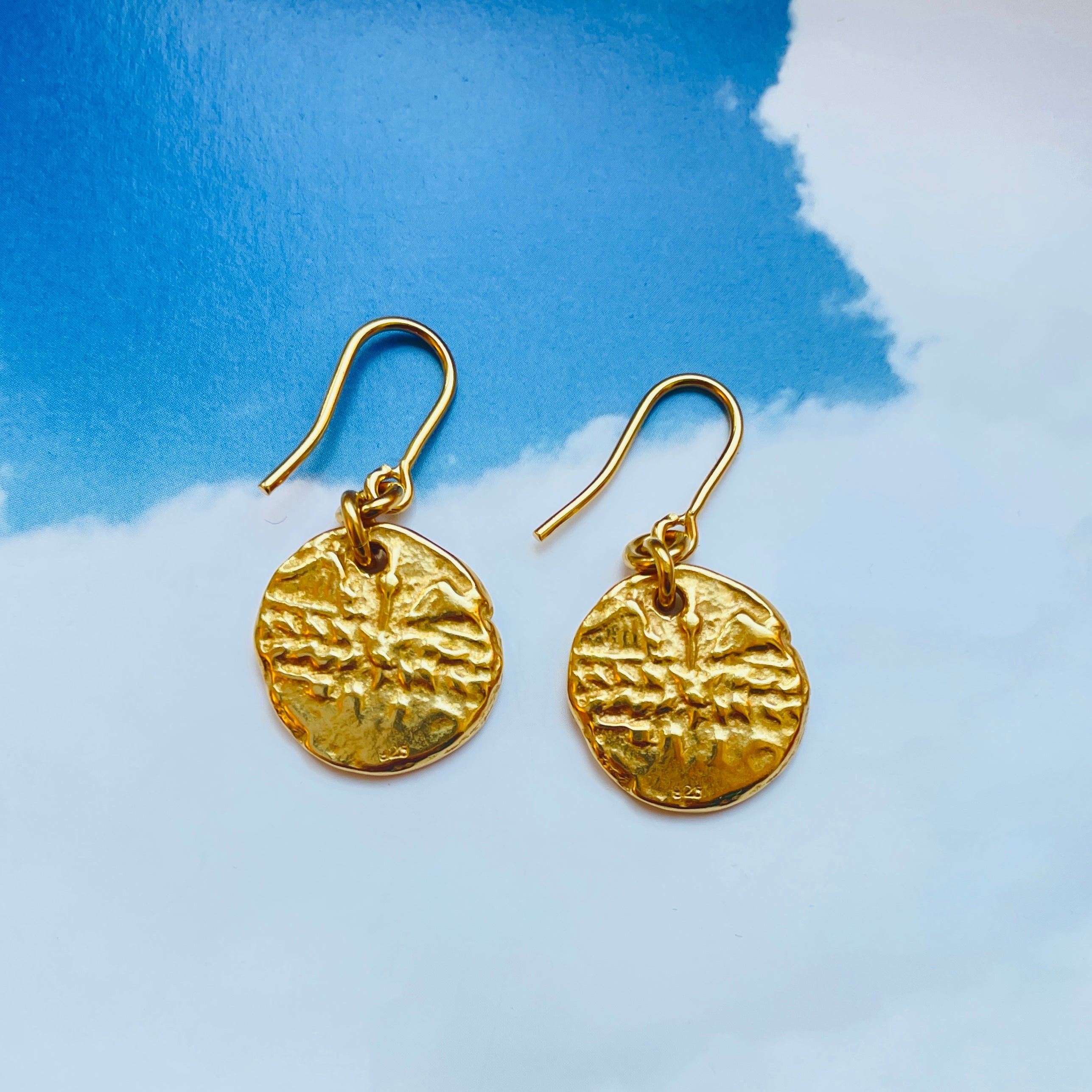 Münz Ohrringe, coin ostia, 24 K vergoldet von chaingang julia neumann aus München