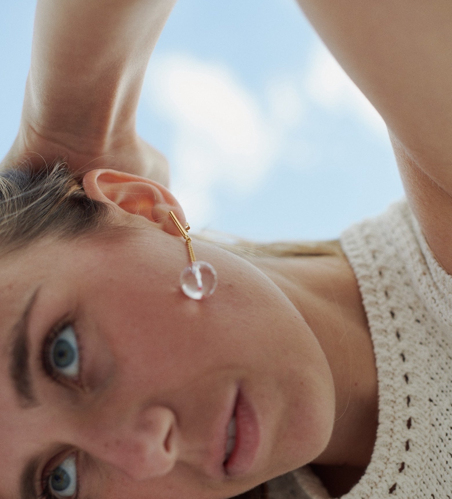 chaingang ohrrimge crystal clear bergkristall gold neon