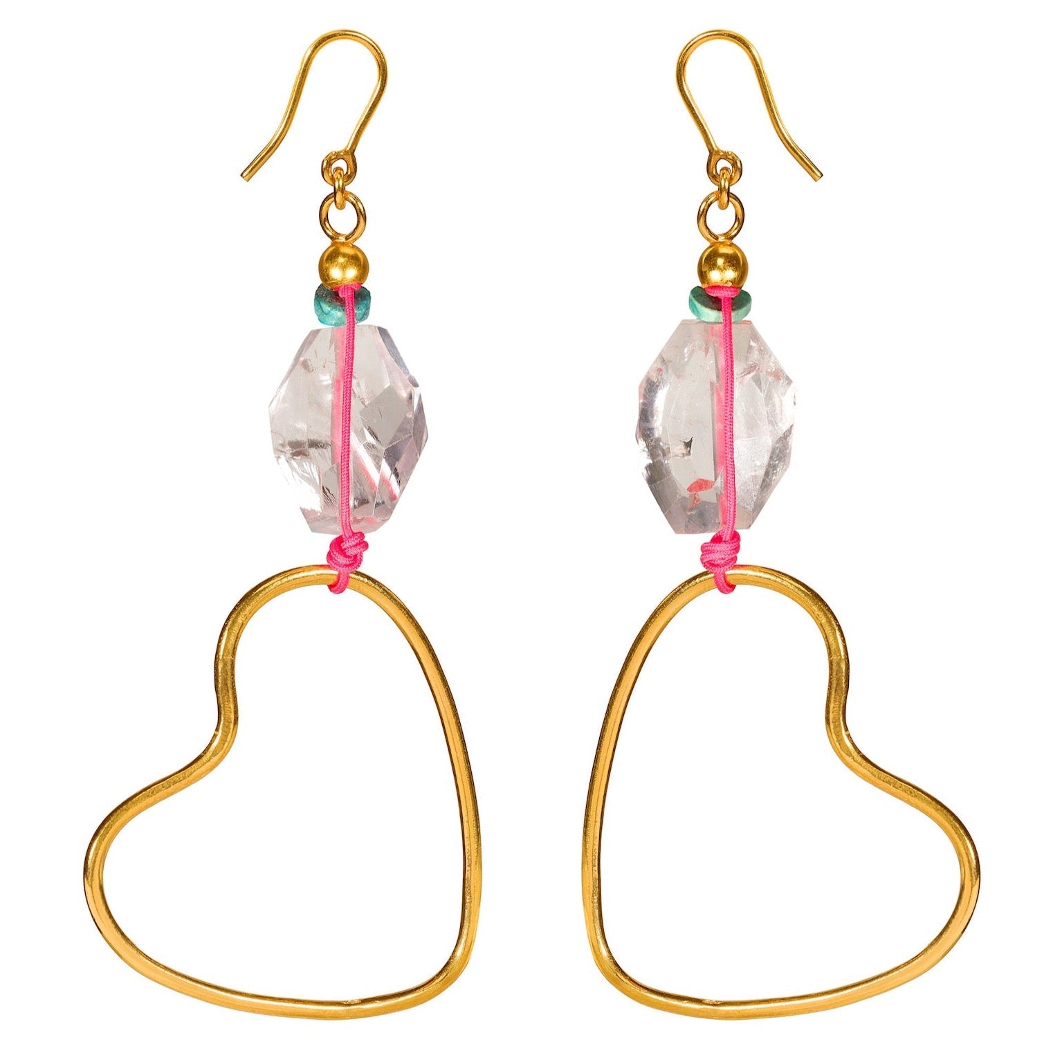 chaingang ohrringe herzen Edelsteine