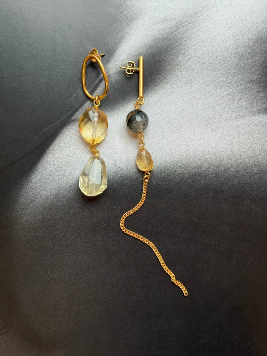 ungleiche chaingang lemon tree ohrringe gold von chaingang