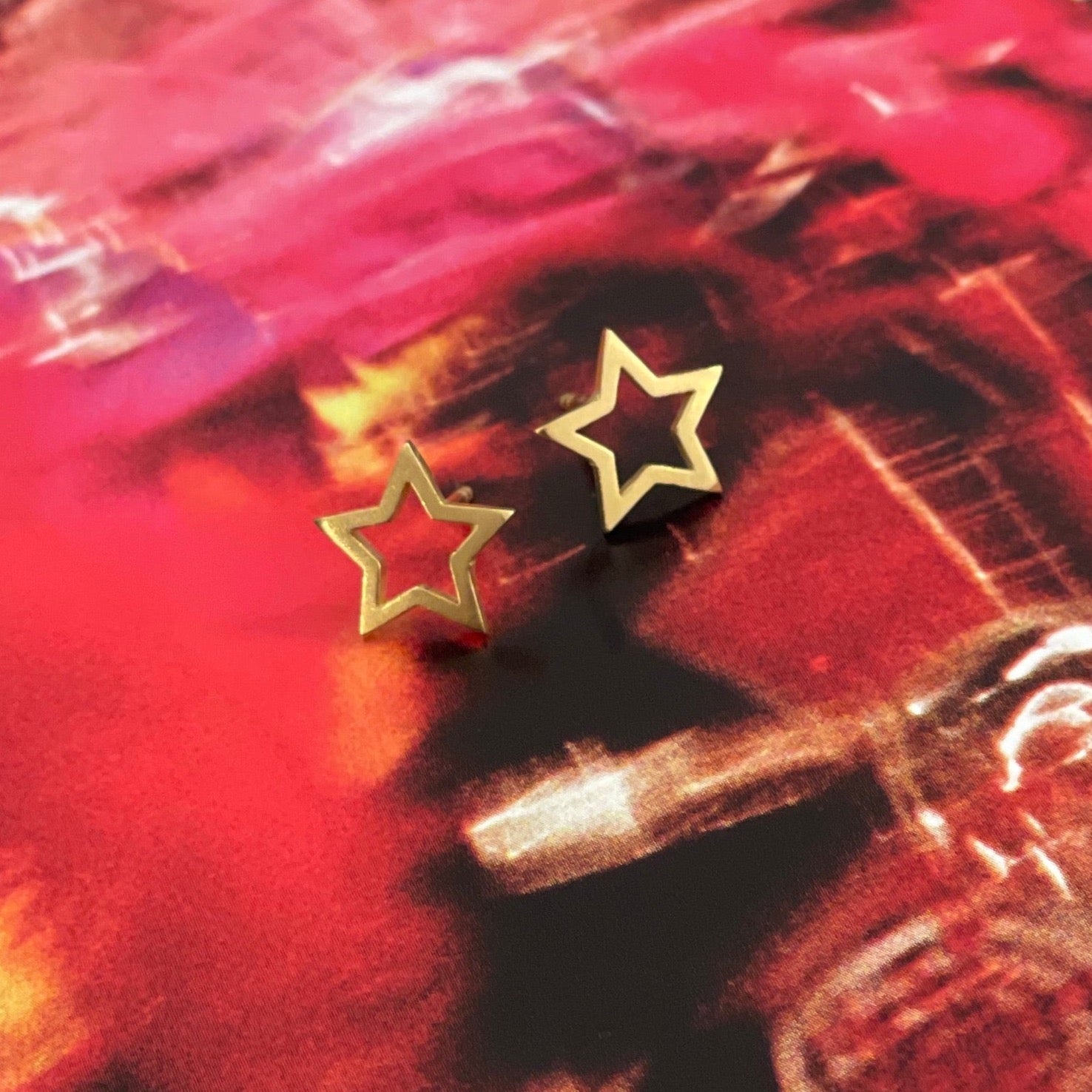 Ohrringe Gold Stern Mini Stecker Chaingang