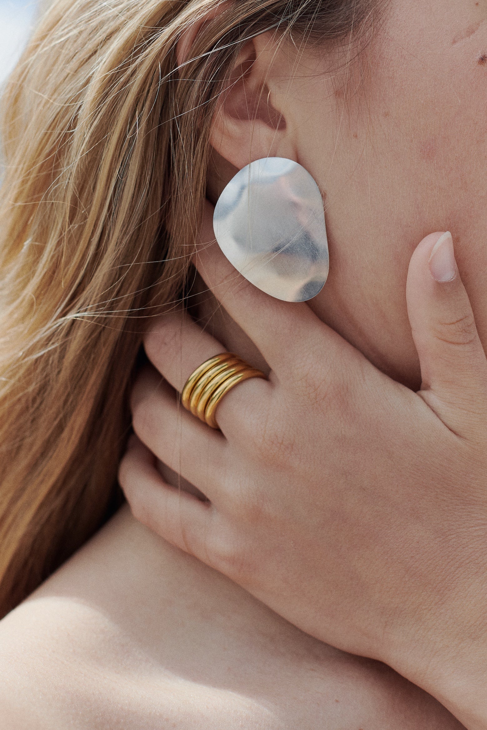 Ohrringe Chaingang Mountain silber groß