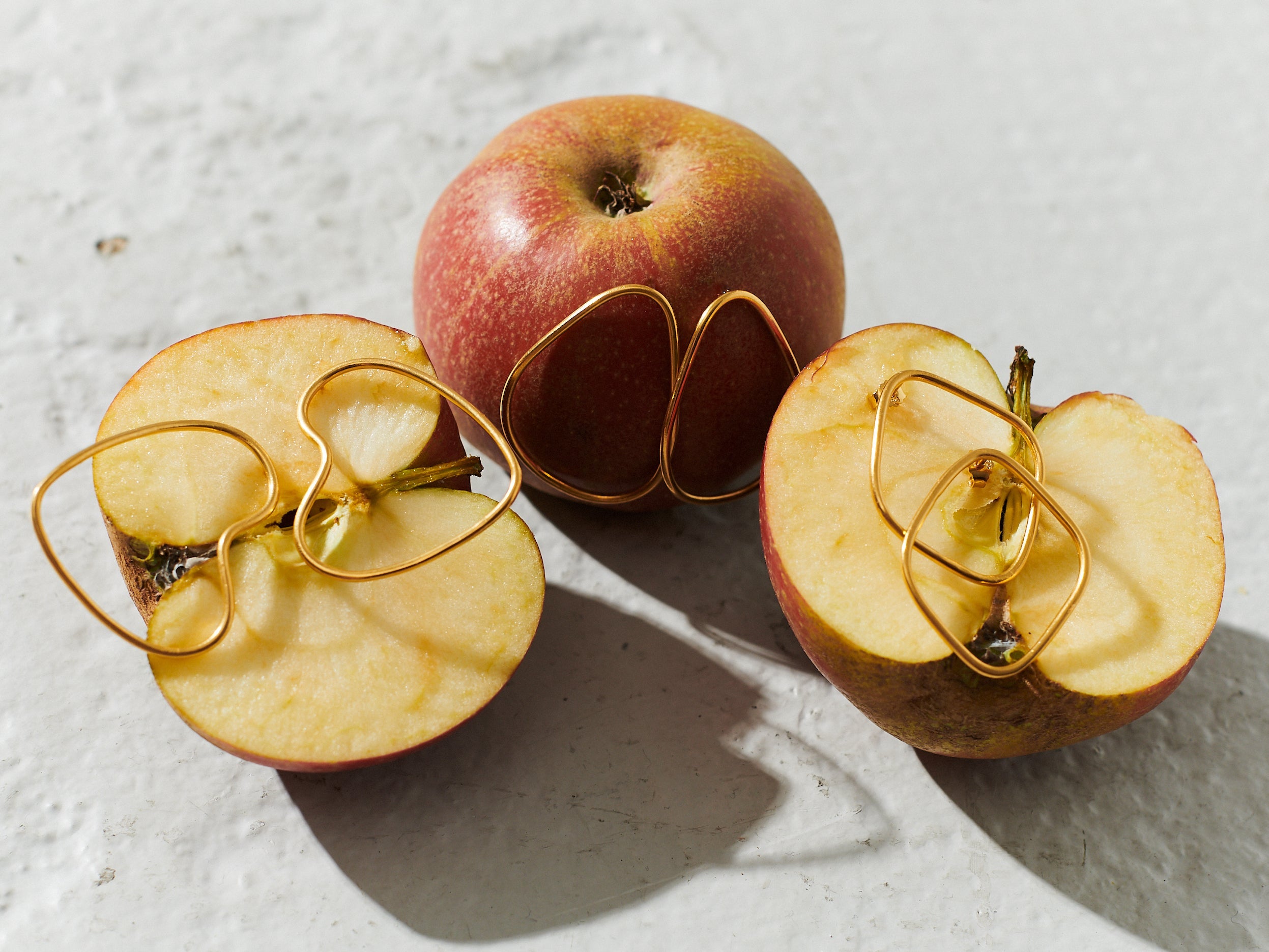 Ohrringe Gold Stecker Abstrakt Chaingang