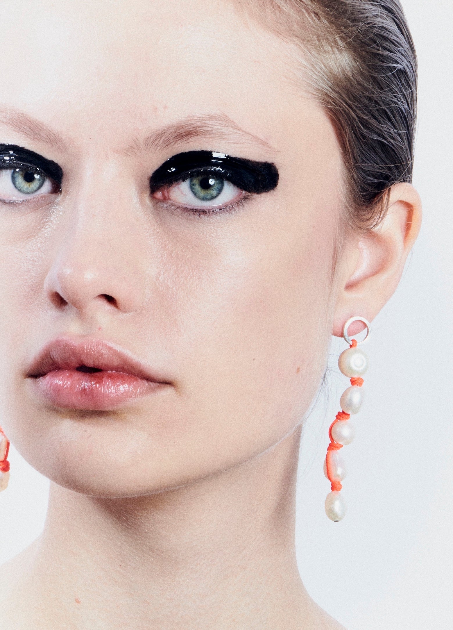 Ohrringe Perle rot Chaingang Sterling Silber