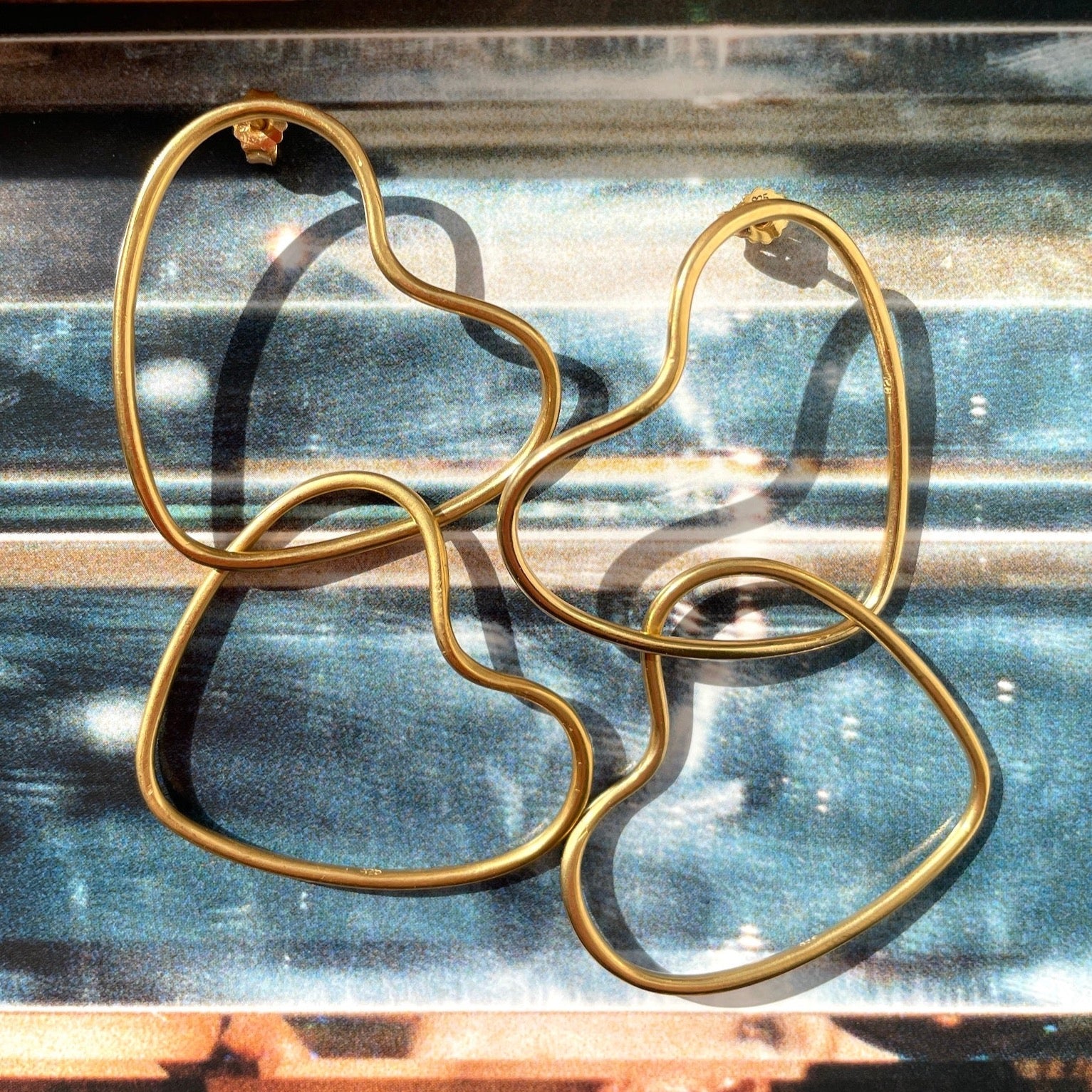 Ohrringe Gold Stecker Her Abstrakt Chaingang